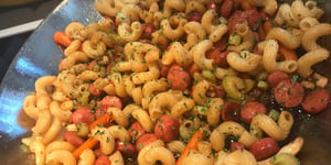 Photo de la Recette: Macaroni Saucisses et Légumes