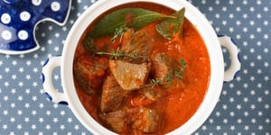 Mijotée D'agneau en Sauce Tomate, Riz Basmati