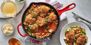 Photo de la Recette: Mijotée de Poulet Italien Croustillant au Parmesan