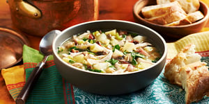 Minestrone Blanc au Poulet Rôti