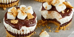 Mini-gâteaux au Fromage Façon S’mores sans Cuisson