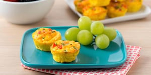 Photo de la Recette: Minifrittatas au Jambon et au Cheddar