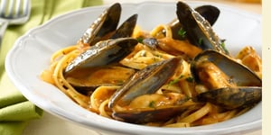 Photo de la Recette: Moules Parma Rosa et Linguine
