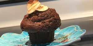 Photo de la Recette: Muffin Chocolat Banane et Pépites de Chocolat