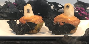 Muffins à la Citrouille, aux Bananes et Pouding Caramel pour L'halloween