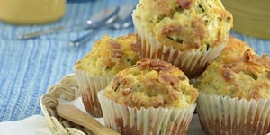 Photo de la Recette: Muffins au Fromage et Bacon Fumé