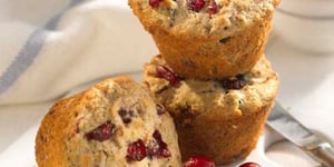 Photo de la Recette: Muffins au Son et aux Canneberges