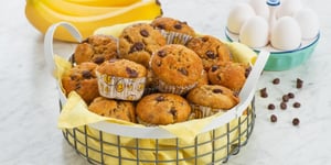 Muffins aux Bananes et aux Pépites de Chocolat