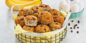 Photo de la Recette: Muffins aux Bananes et aux Pépites de Chocolat