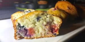 Muffins aux Bleuets et Framboises