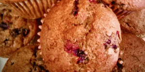 Muffins aux Bleuets (sans lactose) & Canneberges