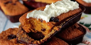 Photo de la Recette: Muffins «fluff» aux Carottes, Canneberges et Orange (glacés)