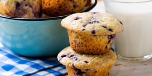 Muffins Lime-bleuets en Petite Quantité