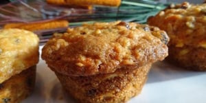 Photo de la Recette: Muffins Pommes, Raisins et Carottes