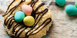 Photo de la Recette: Nid d'oiseau Noix de Coco Macarons