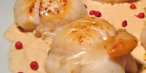 Photo de la Recette: NOIX DE ST JACQUES POÊLÉES, SAUCE AU CHAMPAGNE