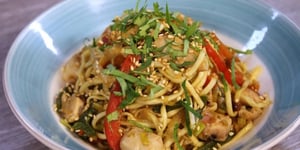 Photo de la Recette: Nouilles Sautées au Poulet