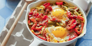 Photo de la Recette: Œuf à la Tomate et Poivron Comme au Maroc