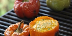 Photo de la Recette: Œufs Grillés dans des Poivrons Doux