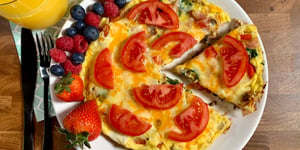 Photo de la Recette: Omelette aux Légumes et Jambon