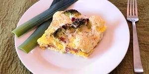 Photo de la Recette: Omelette Brocoli Choux-Fleur Gratin