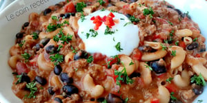 Photo de la Recette: ONE POT DE MACARONI CHILI AU FROMAGE