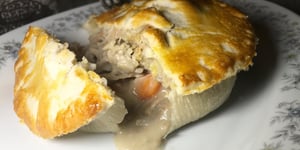 Photo de la Recette: Pâté de Porc avec Oignon Caramélisé