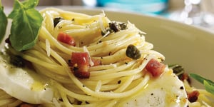 Photo de la Recette: Pâtes à la Mozzarina di Bufala et à la Pancetta