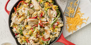 Pâtes au Poulet à L’italienne dans une Sauce Crémeuse