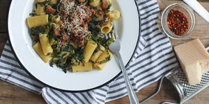 Photo de la Recette: Pâtes au Rapini et à la Saucisse