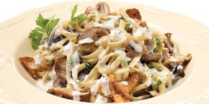 Photo de la Recette: Pâtes Carbonara aux Champignons de Josée di Stasio