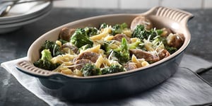 Photo de la Recette: Pâtes Carbonara aux Saucisses et Brocoli