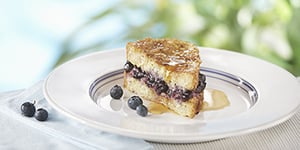 Photo de la Recette: PAIN DORÉ AUX BLEUETS