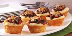 Photo de la Recette: Pains-Biscuits Farcis de Bœuf Barbecue