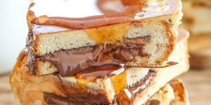 Photo de la Recette: Pains Dorés-Pancakes Fourrés au Nutella