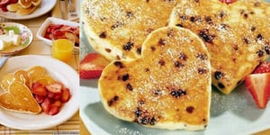 Photo de la Recette: Pancakes en Forme de Cœur pour un Petit-Déjeuner de Saint-Valentin
