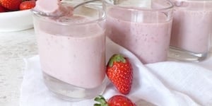 Photo de la Recette: Pannacotta Légère de Fraises au Lait de Riz