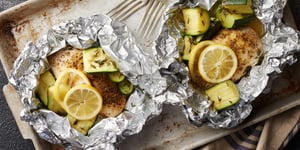 Papillotes de Poulet au Citron et à la Courgette