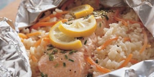 Papillotes de Saumon Grillé au Citron et aux Fines Herbes