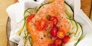 PAPILLOTES SAUMON ET COURGETTES