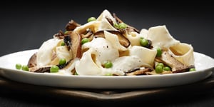 Photo de la Recette: Pappardelles Alfredo aux Champignons