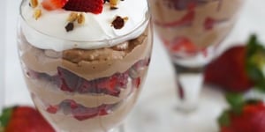 Parfait au Cheesecake, Fraises et Nutella