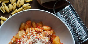 Photo de la Recette: PASTA E PATATE ROSSA