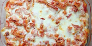 Pâtes au Four, jambon, Béchamel, Parmesan / Pasta al forno