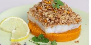 Photo de la Recette: Pavé de Cabillaud avec sa Purée de Patates Douces