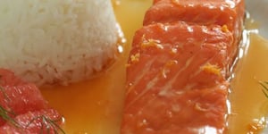 Photo de la Recette: Pavé de Saumon au Beurre D'agrumes et Sirop D'érable