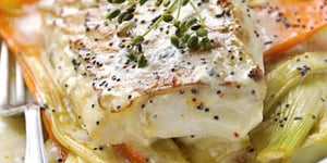 Photo de la Recette: Pavés de Cabillaud Rôtis aux Émincés de Fenouil et Carottes