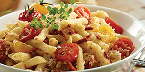 Photo de la Recette: Penne à la Ricotta et aux Tomates Confites