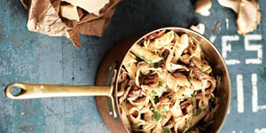 Photo de la Recette: Penne au Chou et aux Champignons