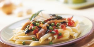 Photo de la Recette: PENNE AU POULET À LA PRIMAVERA
